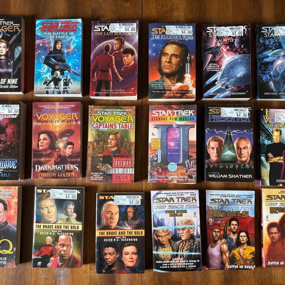Star Trek Lot of Paperback Books - Assorted Paperback Novels